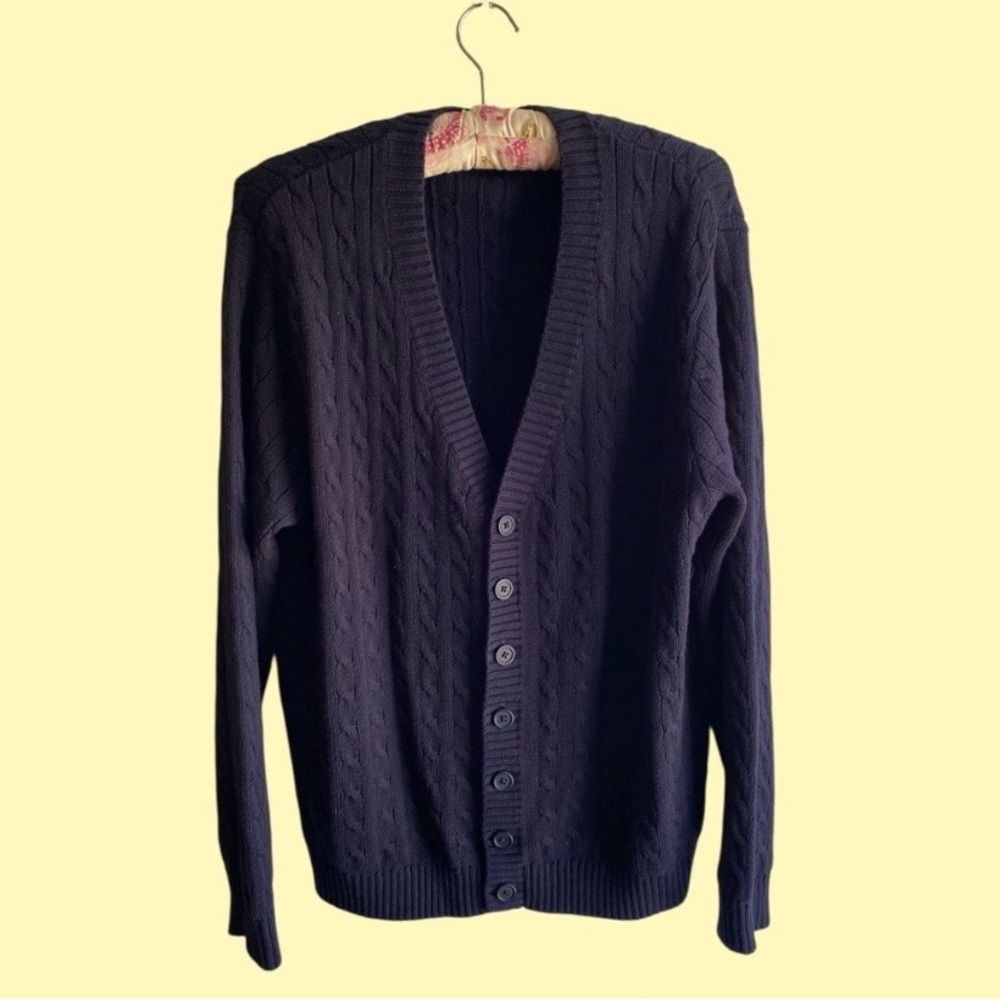 Brandy Melville Dark Gray Cable Knit Cardigan